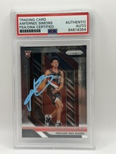 2018-19 Panini Prizm Anfernee Simons Rookie Auto PSA Authenticated #61 picture