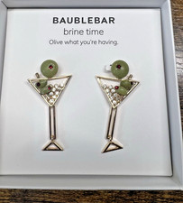 BaubleBar Brine Time Olive Martini Earrings NEW IN BOX  picture
