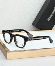 Chrome Hearts CUNTVOLUTED Black Eyeglass Frames Silver Square Clear Lens 49mm picture