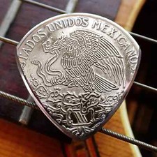 ZZ TOP Peso Plectrum- Mexican Coin Guitar Pick - Billy Gibbons -  picture