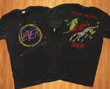 Vintage Slayer Hell Awaits Tour 1985 Metal Rock T Shirt picture