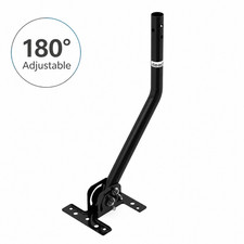 180° Adjustable Outdoor TV Antenna J Pole Mount Base B180°racket Universal Black picture