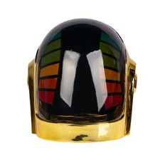 Daft Punk Guy Manuel Helmet Gold Chrome LED Light Up Mask Replica Prop Xmas Gift picture
