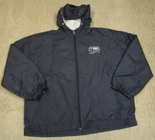 Vintage Durango Railroad Jacket Men XXL Blue Full Zip Hooded Lined USA Made 90s picture