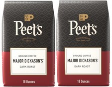 Peet's Coffee Major Dickason Ground Coffee, Dark Roast, 18oz, 2 BAGS, FEB/2027 picture