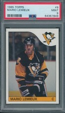 1985/86 Topps #9 Mario Lemieux PSA MINT 9 *7849 picture