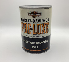 Vintage Harley Davidson Pre-Luxe Quart Motor Oil Can Full 1950s great shape picture