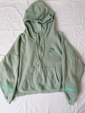 Victoria’s Secret PINK Women’s Sage Green Full Zip Hooded Fleece Hoodie 2XL picture