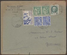 France Germany 1943 Channel Islands Guernsey Cover French Volunteer Censo 115387 picture