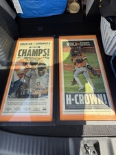 2017 Houston Astros World Series CHAMPS Houston Chronicle Set Of 2 FRAMED picture