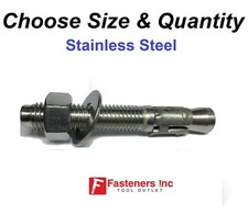 Concrete Wedge Anchor Stainless Steel Grade 304 (Choose Size & Quantity) picture