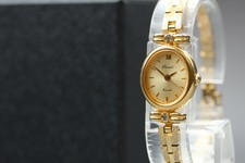 Vintage 1980s-1990s Orient H25529-30 Gold Oval Quartz Ladies Watch From JAPAN picture