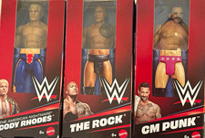 Mattel WWE Mixed Lot Action Figures 3-Pack Cody Rhodes Rock CM Punk Unopened picture