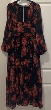 NWT Chelsea28 Nordstrom Women's Black Floral Maxi Dress Size Large picture