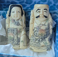 Vintage Japanese Benzaiten Netsuke-Style Figure with Biwa Signed Gyokuzan 玉山 picture