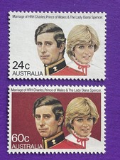 1981 PRINCESS DIANA ROYAL WEDDING STAMPS PRINCE CHARLES AUSTRALIA POSTAGE MNH picture
