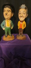 Vintage 1971 Esco Laurel and Hardy Hand-Painted Ceramic Figurines picture