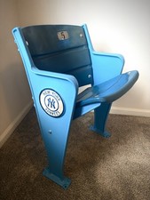 NY Yankee Stadium Full End Seat w/ logo. Old Stadium Joe DiMaggio #5 COA Steiner picture