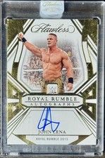 John Cena 2024 Panini Flawless WWE Royal Rumble RR-JC2 Gold Autograph 3/10 picture