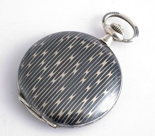 VINTAGE GLASHUTTE NOMOS UNIQUE POCKET FOR CONNOISSEURS SILVER 800 BEAUTIFUL picture