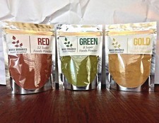 MAXX Organics 3 Pack Vital REDS GREENS & GOLD SUPERFOOD Polyphenol Juice Blends picture