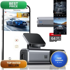 galphi Q2-SILVER 4K Dash Cam Front 64GB Card Included picture