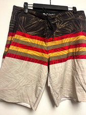 Billabong Platinum X Tribong Men's Striped Hawaii Board Shorts Drawstring L picture