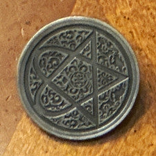 Round Metal Heartagram Belt Buckle Vintage-  HIM - 2004