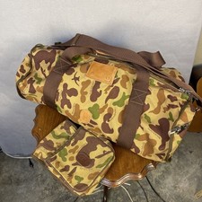 Vintage Bob Allen Ducks Unlimited Duck Camo Duffle Bag & Belt Pouch Set USA picture