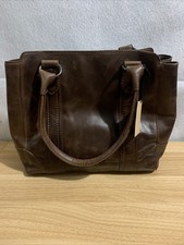 FRYE DARK BROWN MELISSA LEATHER SHOULDER TOTE/ BAG/PURSE picture