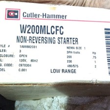 Cutler-Hammer W200MLCFC Non-Reversing Starter Model W200MLCFC picture