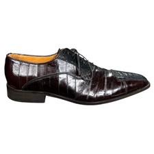 Vintage David Eden Men’s Basset Brown Crocodile Lizard Oxford Size US 12 picture