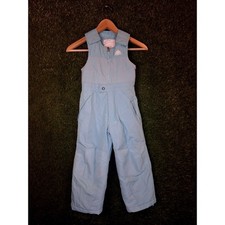Snozu Toddler Kids Snow Bibs Size 5 Light Blue Insulated Ski Pants Fleece Lined picture