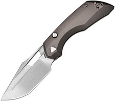 Artisan Mousebird Linerlock Dark Gray Folding Knife 3 in picture