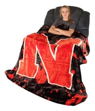 Everything Comfy Nebraska Cornhuskers Soft and Warm Huge Raschel Throw Blanket, picture