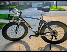 Look 576 Aero Carbon Road Bike L 700C Blue/Black/White Drop Bar Rim Brake picture
