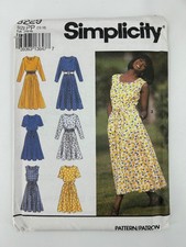 Simplicity 8229 Misses Dress Sewing Pattern Size 12-18 Loose Fit 90s picture