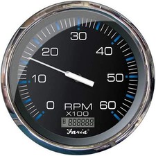 Faria Beede Instruments BEEDE 33763 Chesapeake Stainless Steel Tachometer Hourme picture