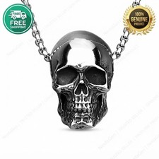 Gothic Skull Stainless Pendant Necklace Men Punk Boyfriend Jewelry Same Day 🚛✅ picture