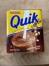Nestle Quik 32 Oz  Cardboard Container Vintage 1990s Sealed picture