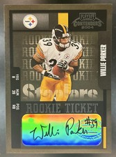 2004 Playoff Contenders Willie Parker #188a RC Auto Pittsburgh Steelers picture
