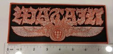 Watain Band Logo Red Border Woven Strip Patch Black Metal  picture