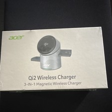 Acer Qi2 3-in-1 Magnetic Rotating Wireless Charger USB-C SL-S2 Silver picture