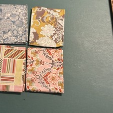 Cotton floral fat quarters fabric bundle 6 pcs multicolor 18