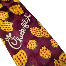 Vintage Chick-fil-A Waffle Fries Novelty Tie Blade Sportswear Polyester picture