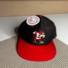 Vintage Louisville Cardinals Hat Competitor Snapback Black Red NCAA Louie Tagged picture