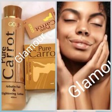 2pc. AUTHENTIC Pure carrot body lotion and bar soap for All skin types. picture