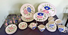 Blue Ridge Southern Potteries 38-Pc Set-Cumberland-w/Matching Tumblers-Vtg 1940s picture