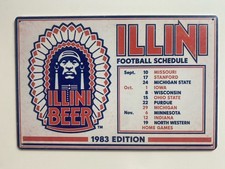Illinois University Fighting Illini Beer Sign - Retro 1983 - Great Lakes Brewing picture
