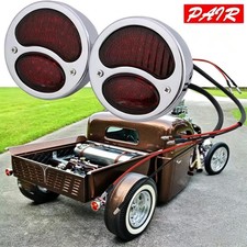 2Pcs LED Custom Hot Rat Street Rod Tail Lights Turn Signals for Ford Model A✅ picture